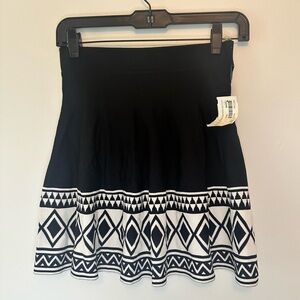 Hot & Delicious Black and White Tribal Skirt Medium/Large
